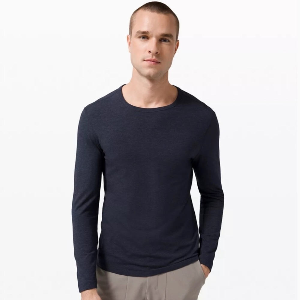 Lululemon 5 Year Basic Long Sleeve Tee Blue Mens Medium NWT